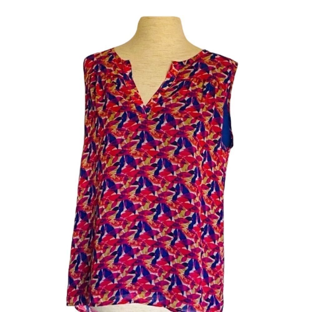 Pixley Stitch Fix Split Back Sleeveless Blouse M